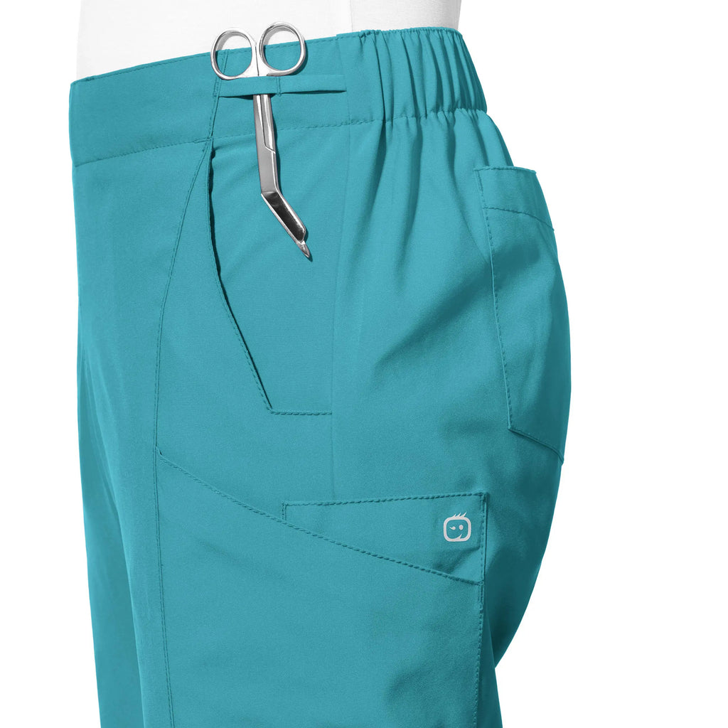 Wink Scrubs Women's Flat Front Cargo Scrub Pant Teal | scrub-supply.com