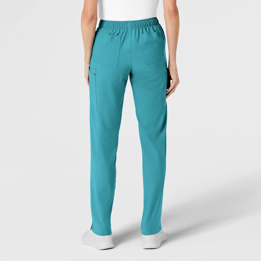 Wink Scrubs Women's Flat Front Cargo Scrub Pant Teal | scrub-supply.com