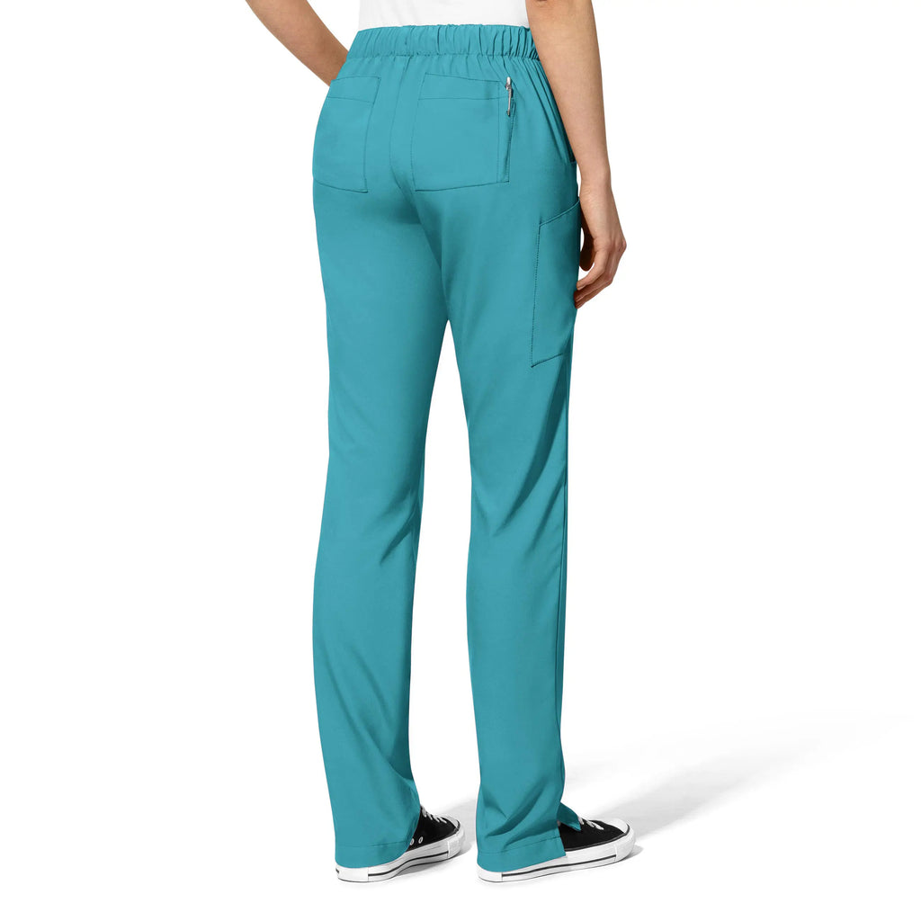 Wink Scrubs Women's Flat Front Cargo Scrub Pant Teal | scrub-supply.com