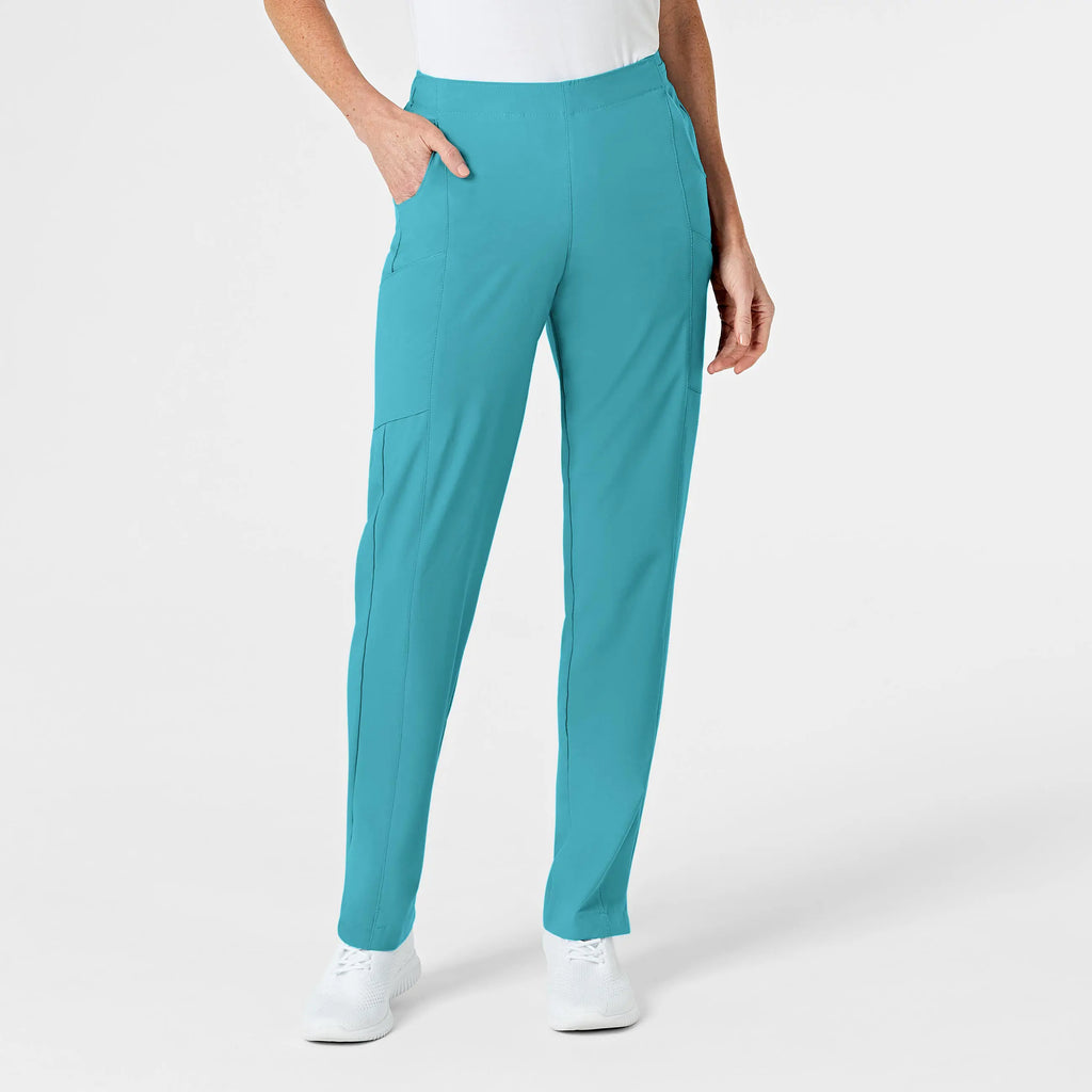 Wink Scrubs Women's Flat Front Cargo Scrub Pant Teal | scrub-supply.com