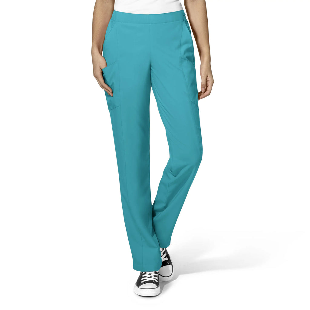 Wink Scrubs Women's Flat Front Cargo Scrub Pant Teal | scrub-supply.com