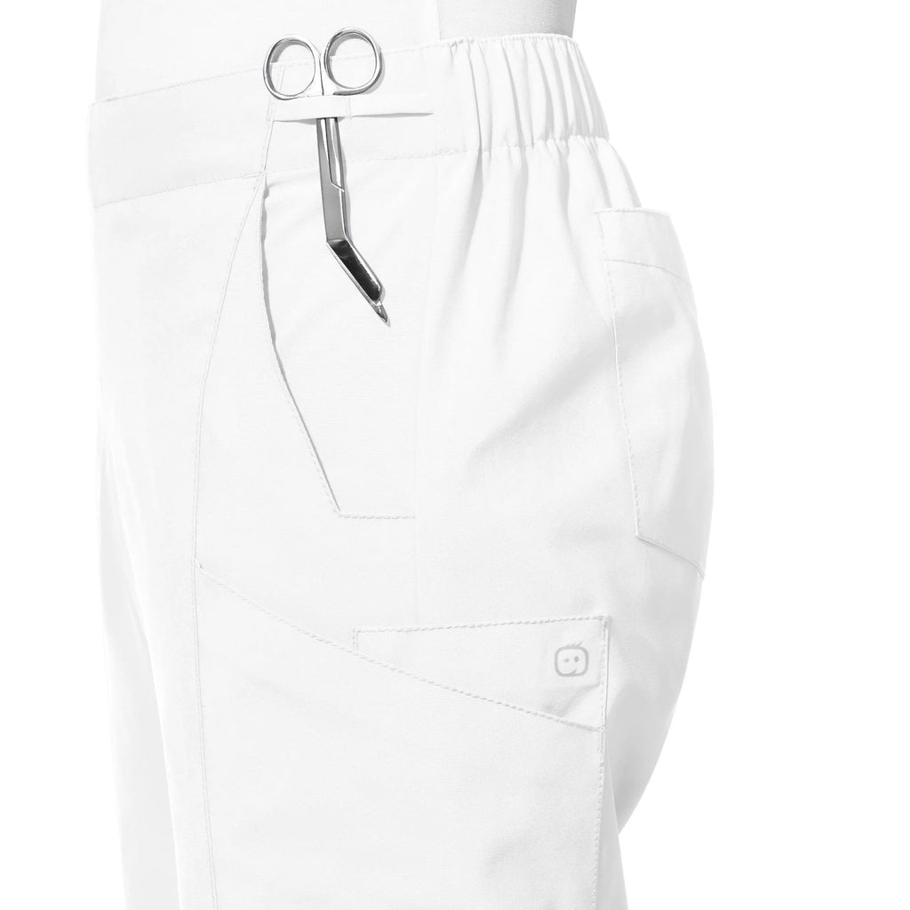 Wink Scrubs Women's Flat Front Cargo Scrub Pant White | scrub-supply.com