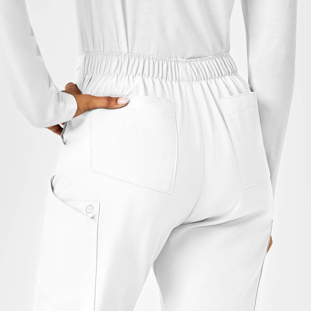 Wink Scrubs Women's Flat Front Cargo Scrub Pant White | scrub-supply.com