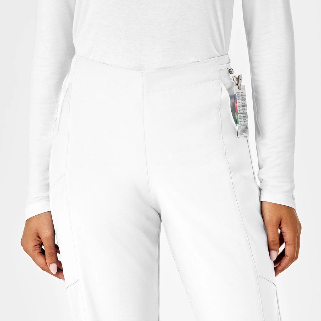 Wink Scrubs Women's Flat Front Cargo Scrub Pant White | scrub-supply.com