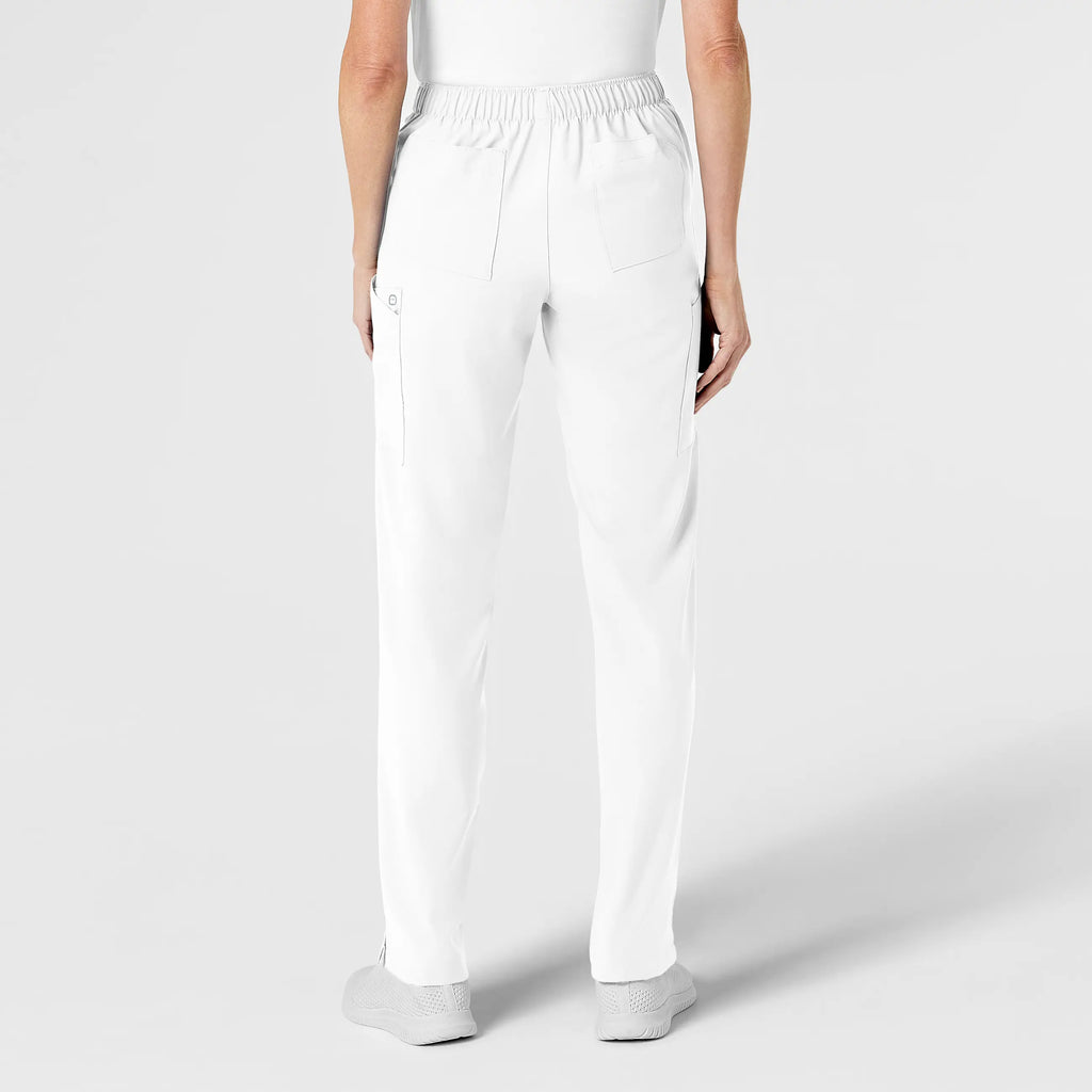 Wink Scrubs Women's Flat Front Cargo Scrub Pant White | scrub-supply.com