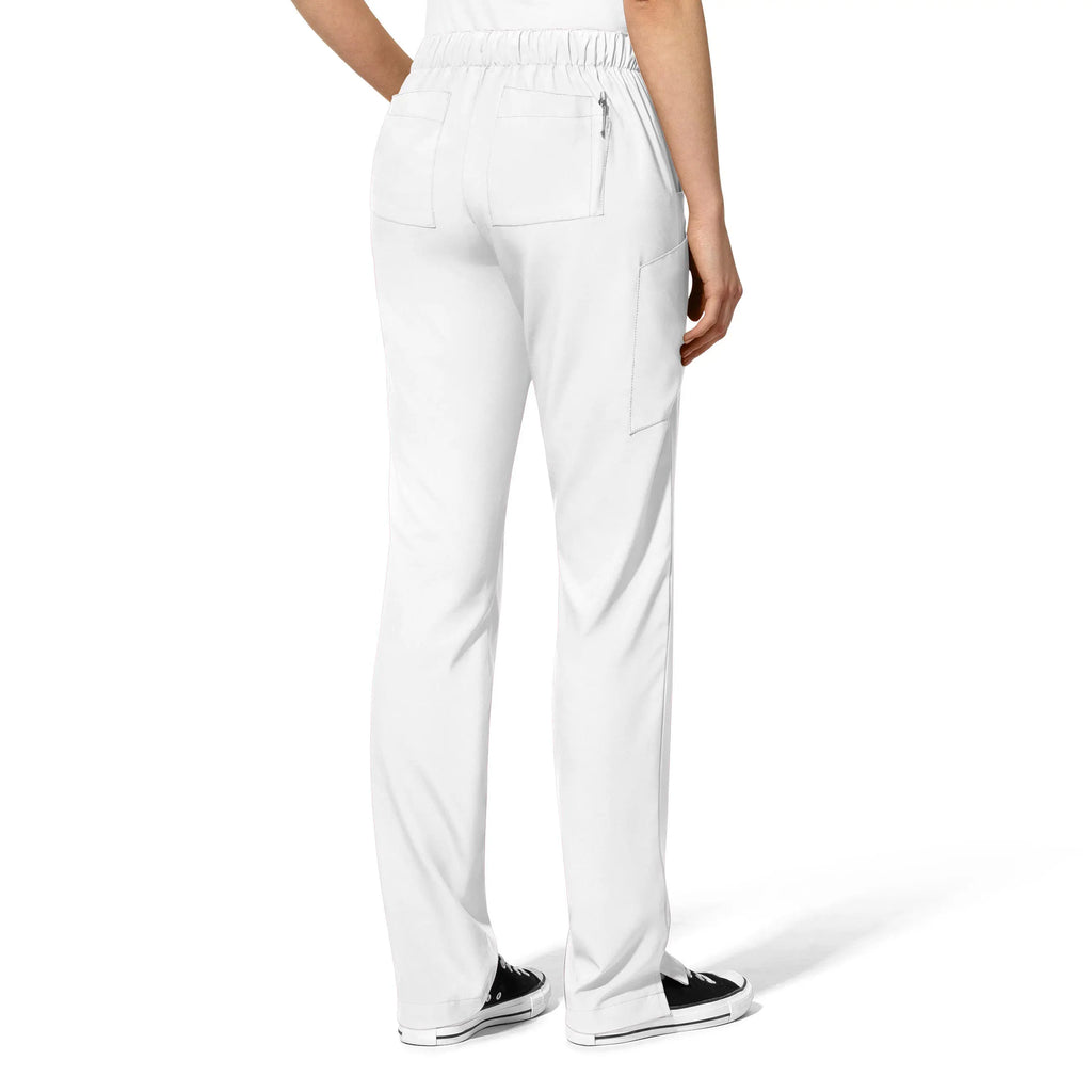 Wink Scrubs Women's Flat Front Cargo Scrub Pant White | scrub-supply.com