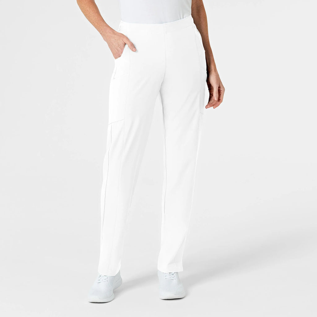 Wink Scrubs Women's Flat Front Cargo Scrub Pant White | scrub-supply.com