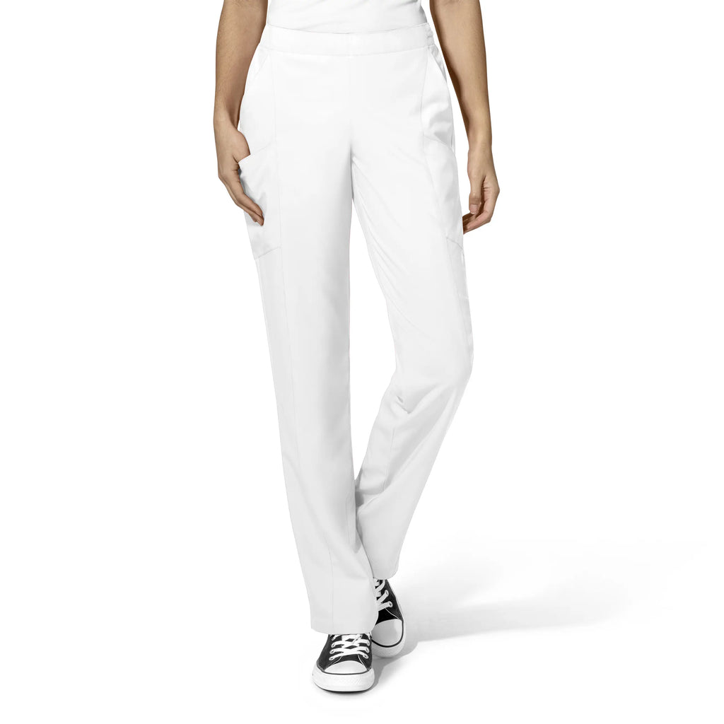 Wink Scrubs Women's Flat Front Cargo Scrub Pant White | scrub-supply.com