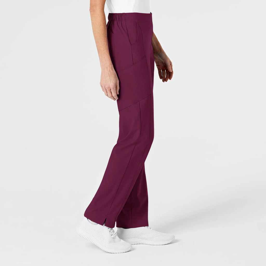 Wink Scrubs Women's Flat Front Cargo Scrub Pant Wine | scrub-supply.com