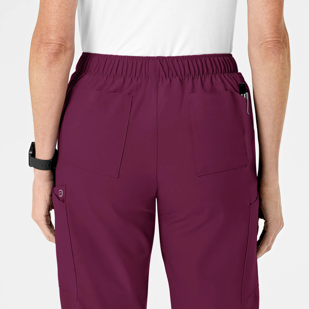 Wink Scrubs Women's Flat Front Cargo Scrub Pant Wine | scrub-supply.com