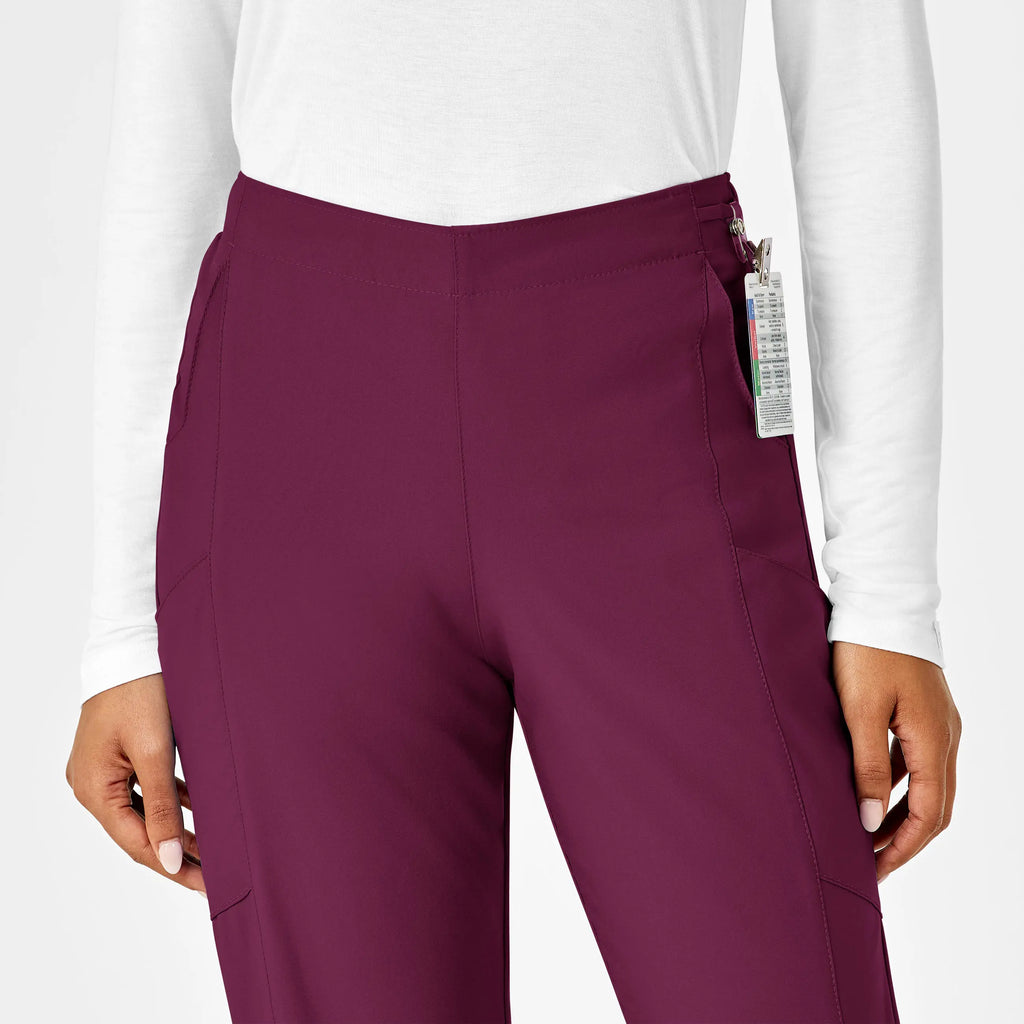 Wink Scrubs Women's Flat Front Cargo Scrub Pant Wine | scrub-supply.com