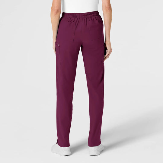 Wink Scrubs Women's Flat Front Cargo Scrub Pant Wine | scrub-supply.com