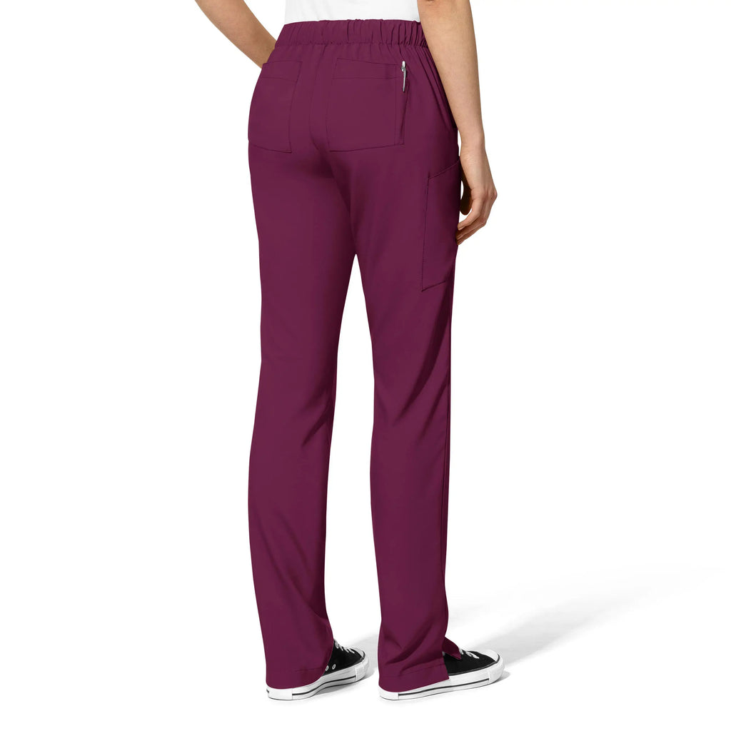 Wink Scrubs Women's Flat Front Cargo Scrub Pant Wine | scrub-supply.com