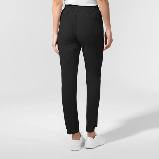 Wink Scrubs Women's Pulse High Rise Tapered Scrub Pant Black | scrub-supply.com