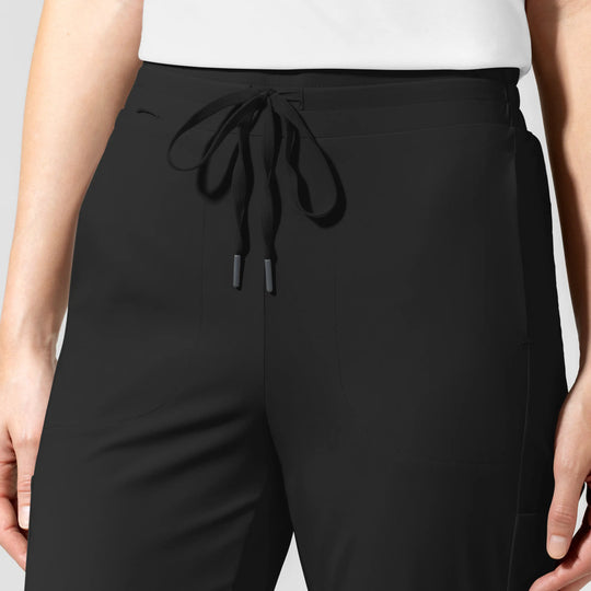 Wink Scrubs Women's Pulse High Rise Tapered Scrub Pant Black | scrub-supply.com