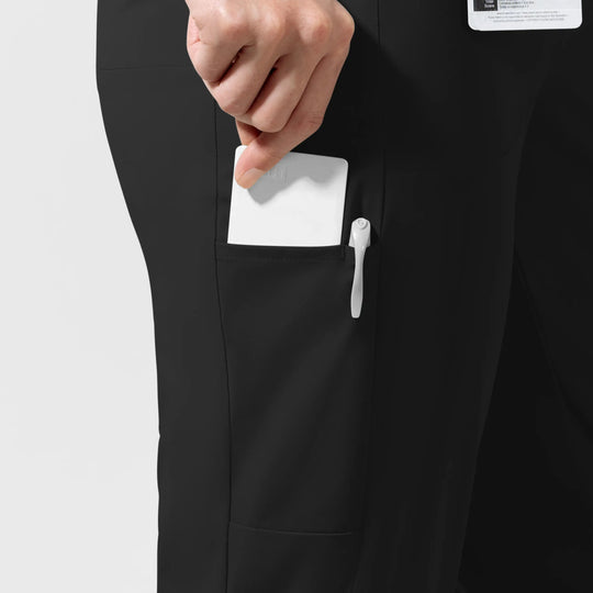 Wink Scrubs Women's Pulse High Rise Tapered Scrub Pant Black | scrub-supply.com