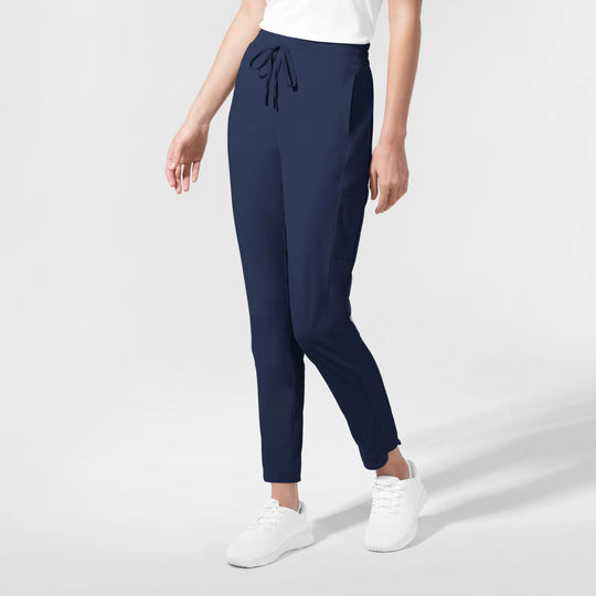 Wink Scrubs Women's Pulse High Rise Tapered Scrub Pant Navy | scrub-supply.com