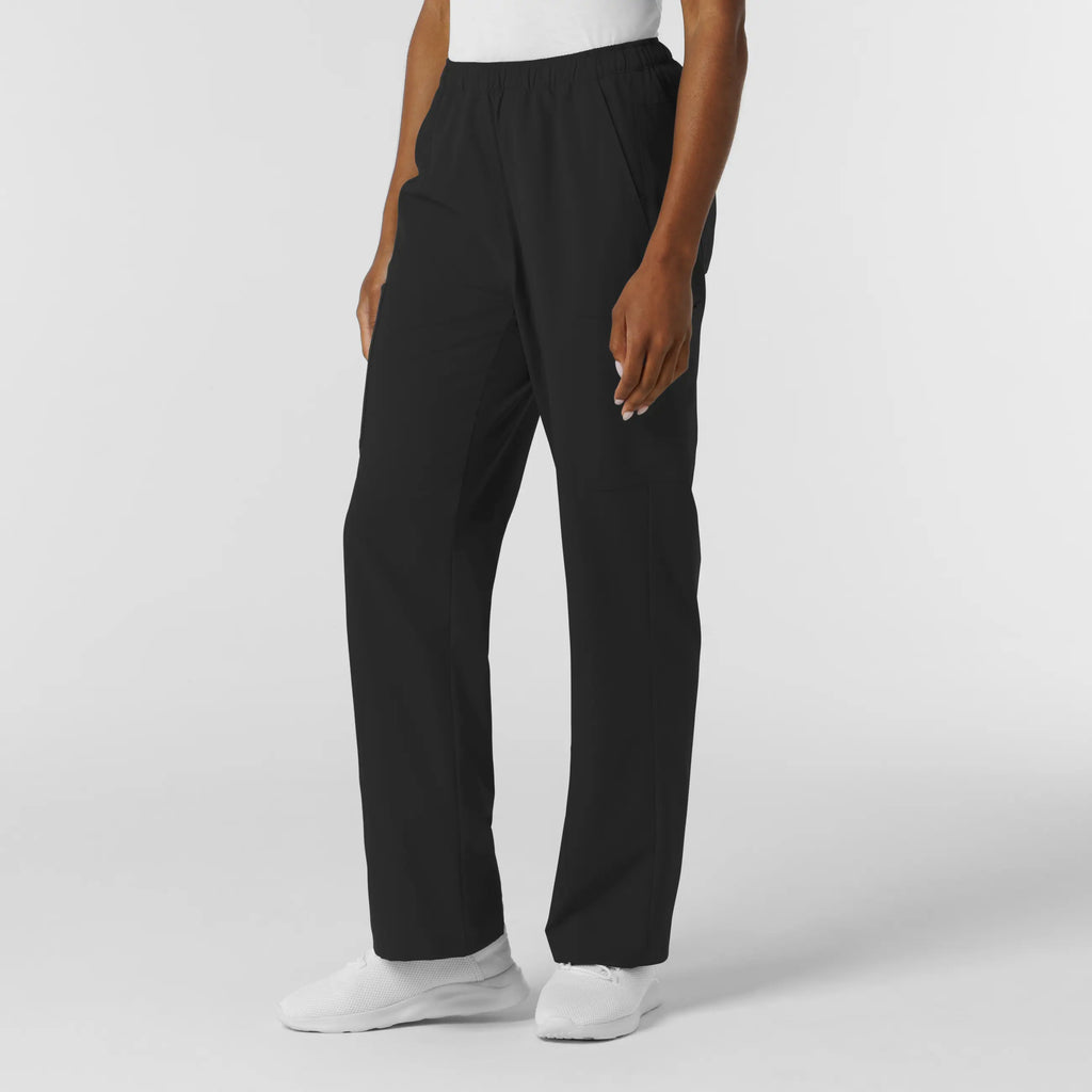 Wink Scrubs Women's NURTUR Straight Leg Cargo Scrub Pant Black | scrub-supply.com
