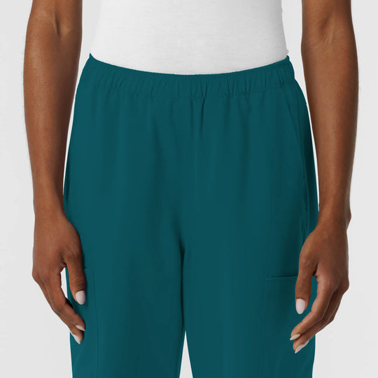 Wink Scrubs Women's NURTUR Straight Leg Cargo Scrub Pant Caribbean Blue | scrub-supply.com