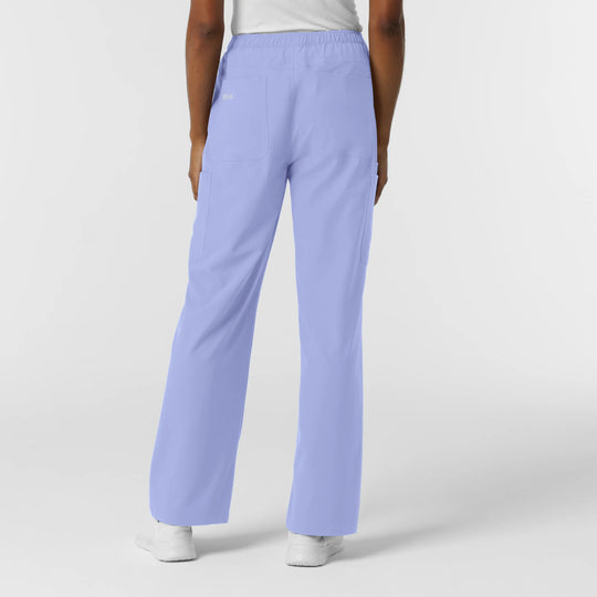 Wink Scrubs Women's NURTUR Straight Leg Cargo Scrub Pant Ceil Blue | scrub-supply.com
