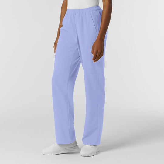 Wink Scrubs Women's NURTUR Straight Leg Cargo Scrub Pant Ceil Blue | scrub-supply.com