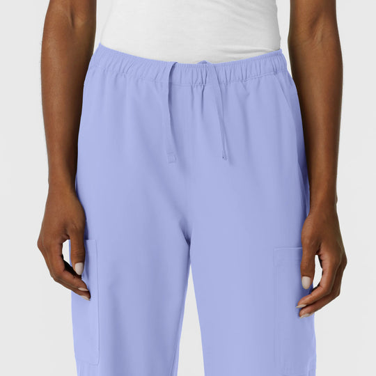 Wink Scrubs Women's NURTUR Straight Leg Cargo Scrub Pant Ceil Blue | scrub-supply.com