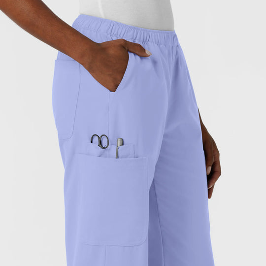 Wink Scrubs Women's NURTUR Straight Leg Cargo Scrub Pant Ceil Blue | scrub-supply.com