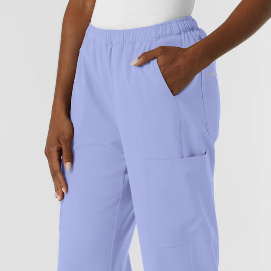 Wink Scrubs Women's NURTUR Straight Leg Cargo Scrub Pant Ceil Blue | scrub-supply.com