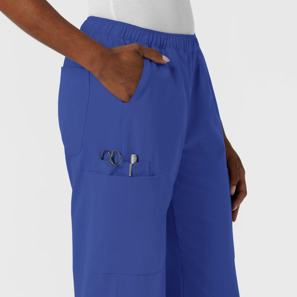 Wink Scrubs Women's NURTUR Straight Leg Cargo Scrub Pant Galaxy Blue | scrub-supply.com