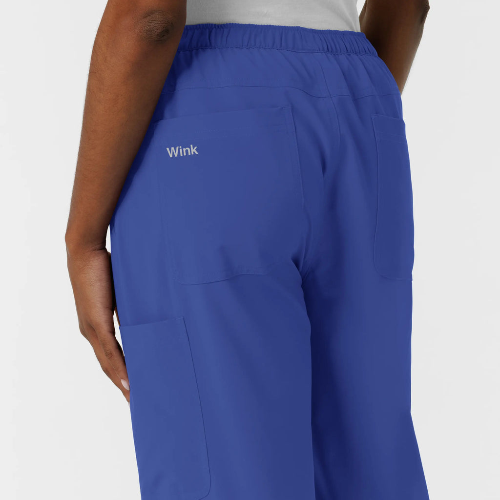 Wink Scrubs Women's NURTUR Straight Leg Cargo Scrub Pant Galaxy Blue | scrub-supply.com