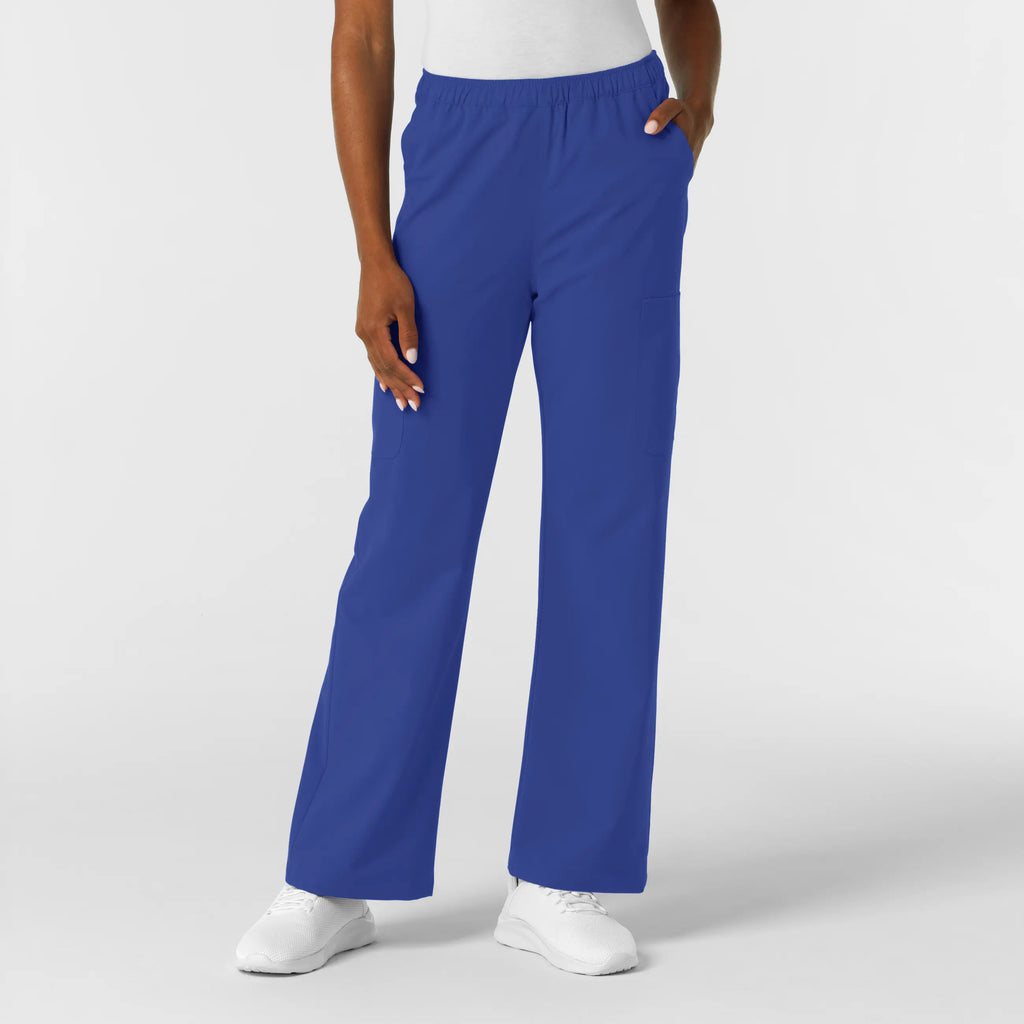Wink Scrubs Women's NURTUR Straight Leg Cargo Scrub Pant Galaxy Blue | scrub-supply.com