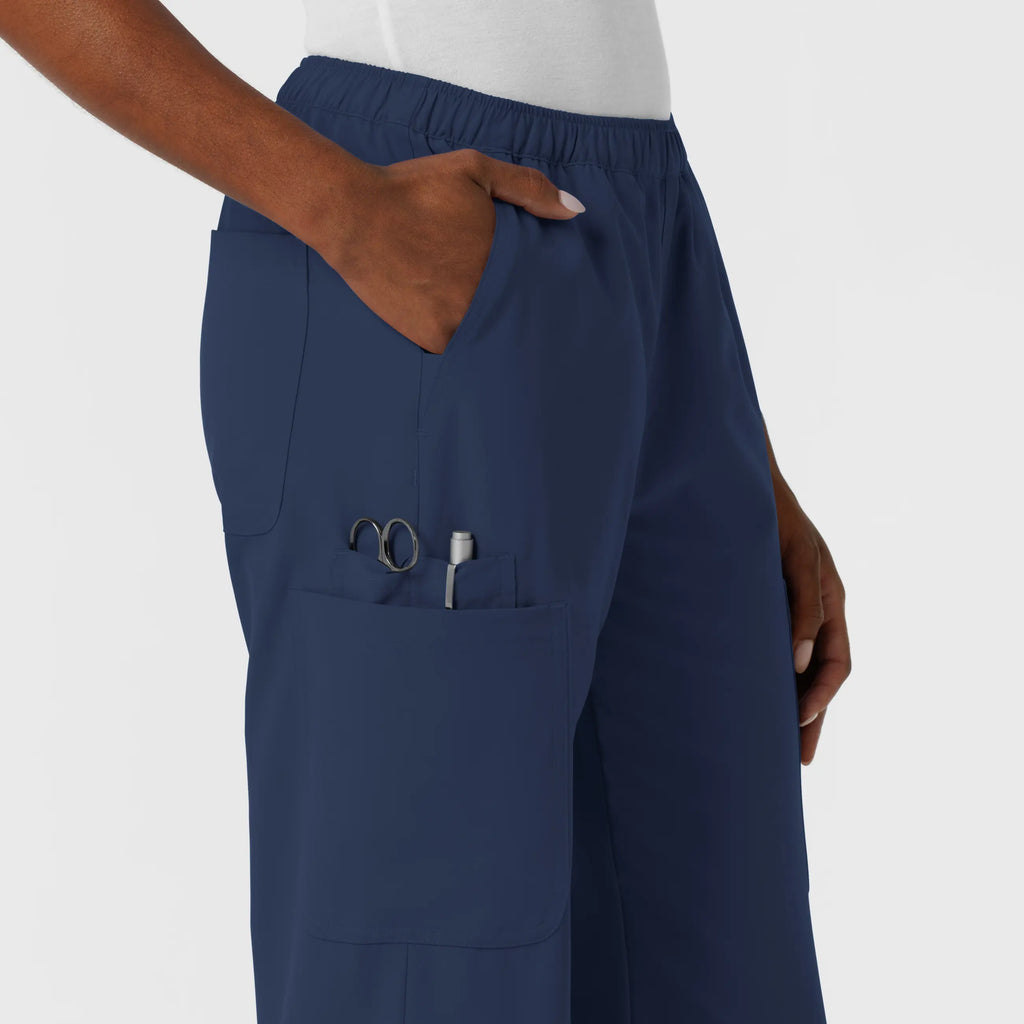 Wink Scrubs Women's NURTUR Straight Leg Cargo Scrub Pant Navy | scrub-supply.com