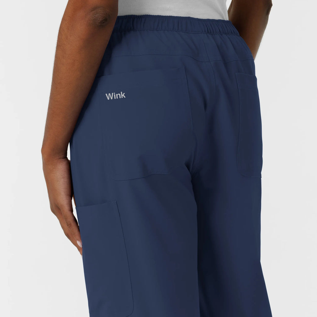 Wink Scrubs Women's NURTUR Straight Leg Cargo Scrub Pant Navy | scrub-supply.com