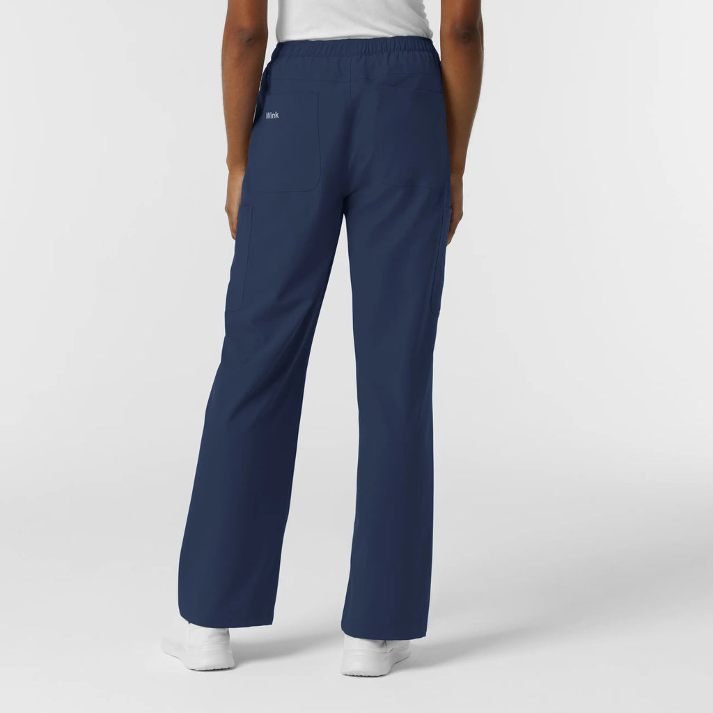 Wink Scrubs Women's NURTUR Straight Leg Cargo Scrub Pant Navy | scrub-supply.com