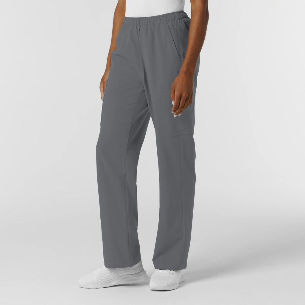 Wink Scrubs Women's NURTUR Straight Leg Cargo Scrub Pant Pewter | scrub-supply.com