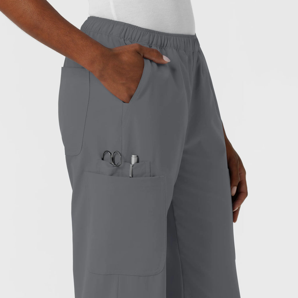 Wink Scrubs Women's NURTUR Straight Leg Cargo Scrub Pant Pewter | scrub-supply.com