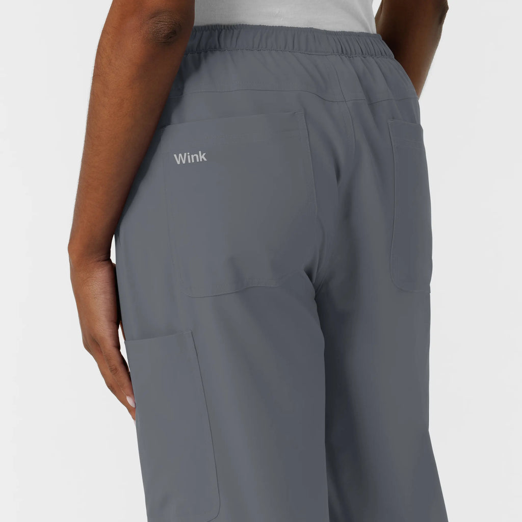 Wink Scrubs Women's NURTUR Straight Leg Cargo Scrub Pant Pewter | scrub-supply.com