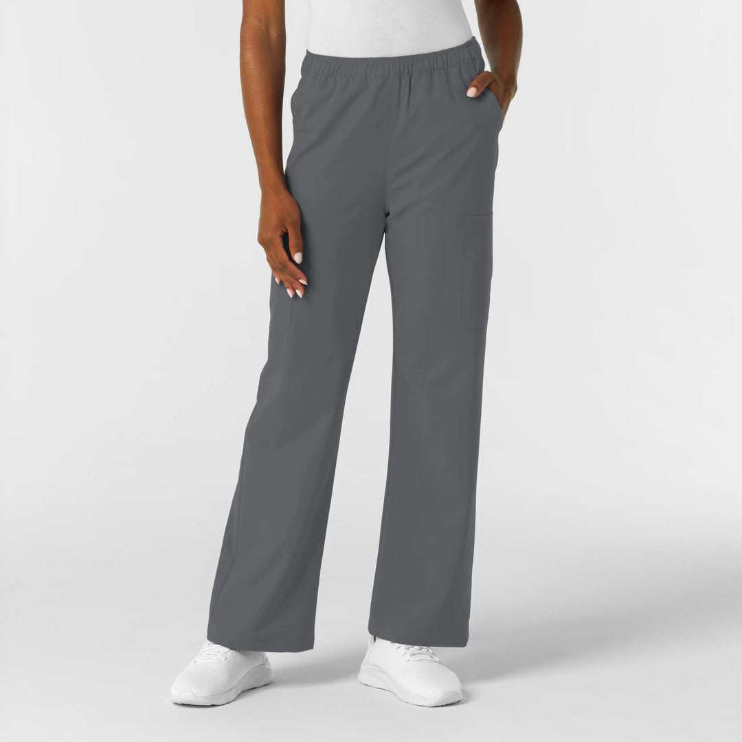 Wink Scrubs Women's NURTUR Straight Leg Cargo Scrub Pant Pewter | scrub-supply.com