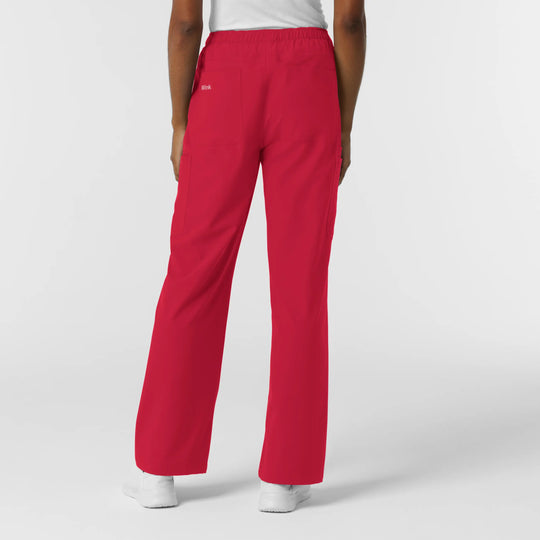 Wink Scrubs Women's NURTUR Straight Leg Cargo Scrub Pant Red | scrub-supply.com