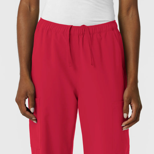 Wink Scrubs Women's NURTUR Straight Leg Cargo Scrub Pant Red | scrub-supply.com