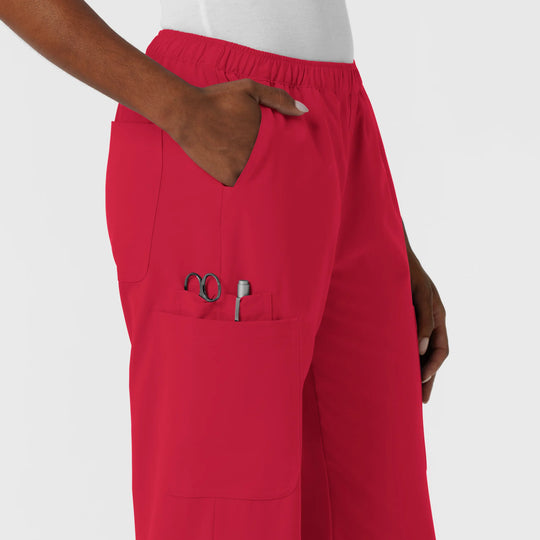 Wink Scrubs Women's NURTUR Straight Leg Cargo Scrub Pant Red | scrub-supply.com