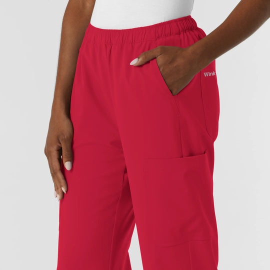 Wink Scrubs Women's NURTUR Straight Leg Cargo Scrub Pant Red | scrub-supply.com