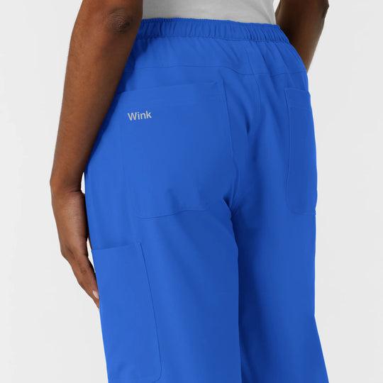 Wink Scrubs Women's NURTUR Straight Leg Cargo Scrub Pant Royal Blue | scrub-supply.com