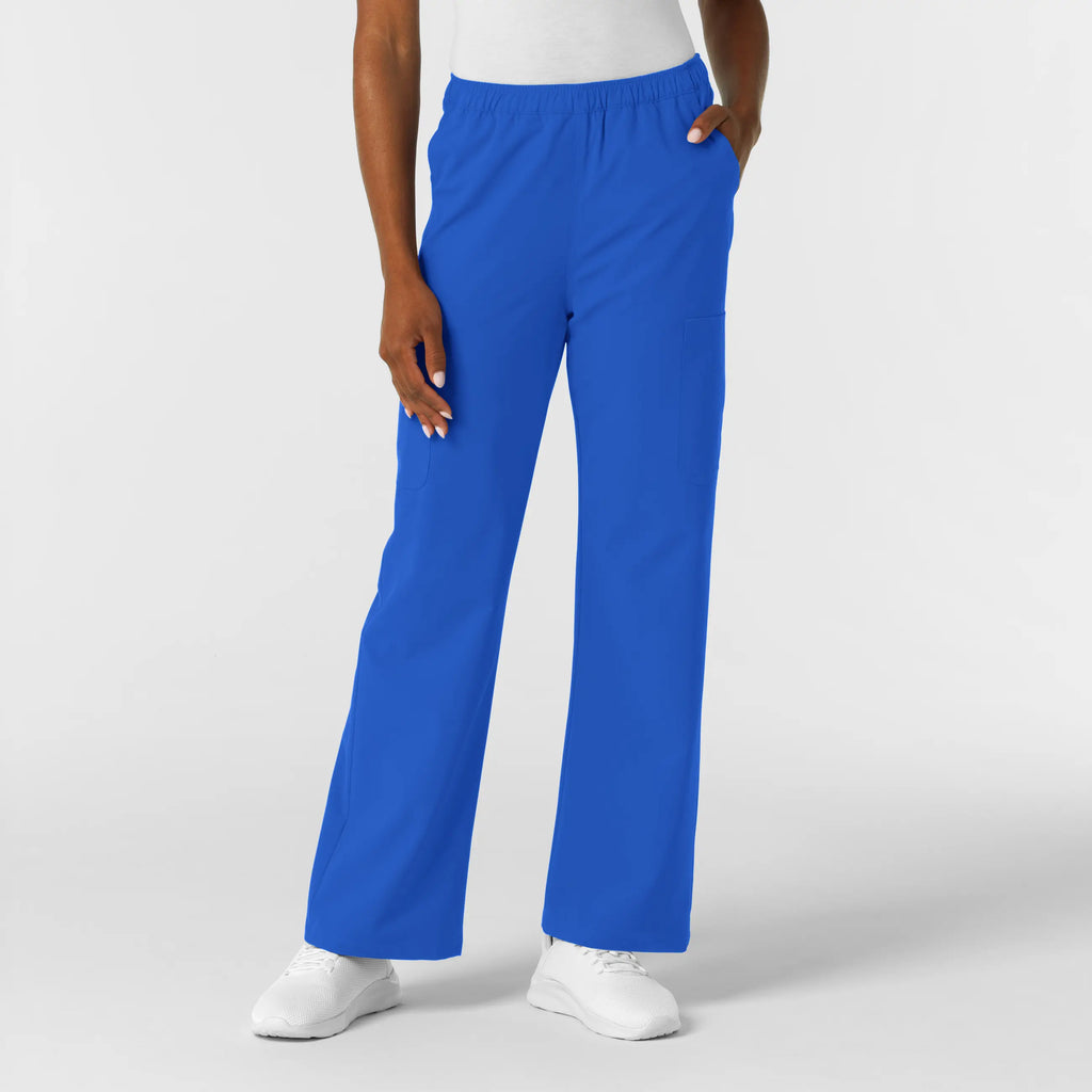 Wink Scrubs Women's NURTUR Straight Leg Cargo Scrub Pant Royal Blue | scrub-supply.com