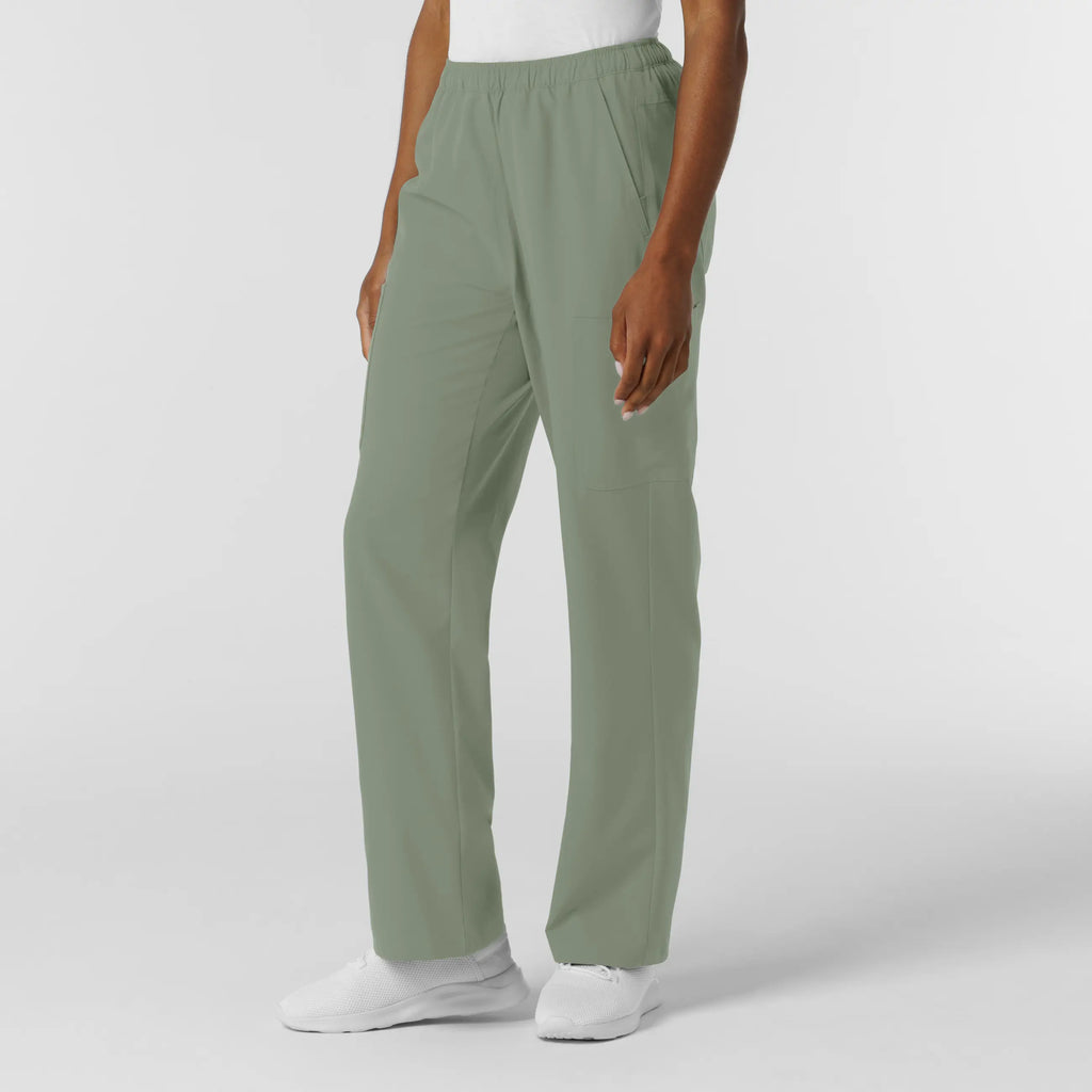Wink Scrubs Women's NURTUR Straight Leg Cargo Scrub Pant Sage | scrub-supply.com
