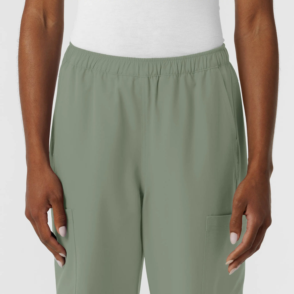 Wink Scrubs Women's NURTUR Straight Leg Cargo Scrub Pant Sage | scrub-supply.com