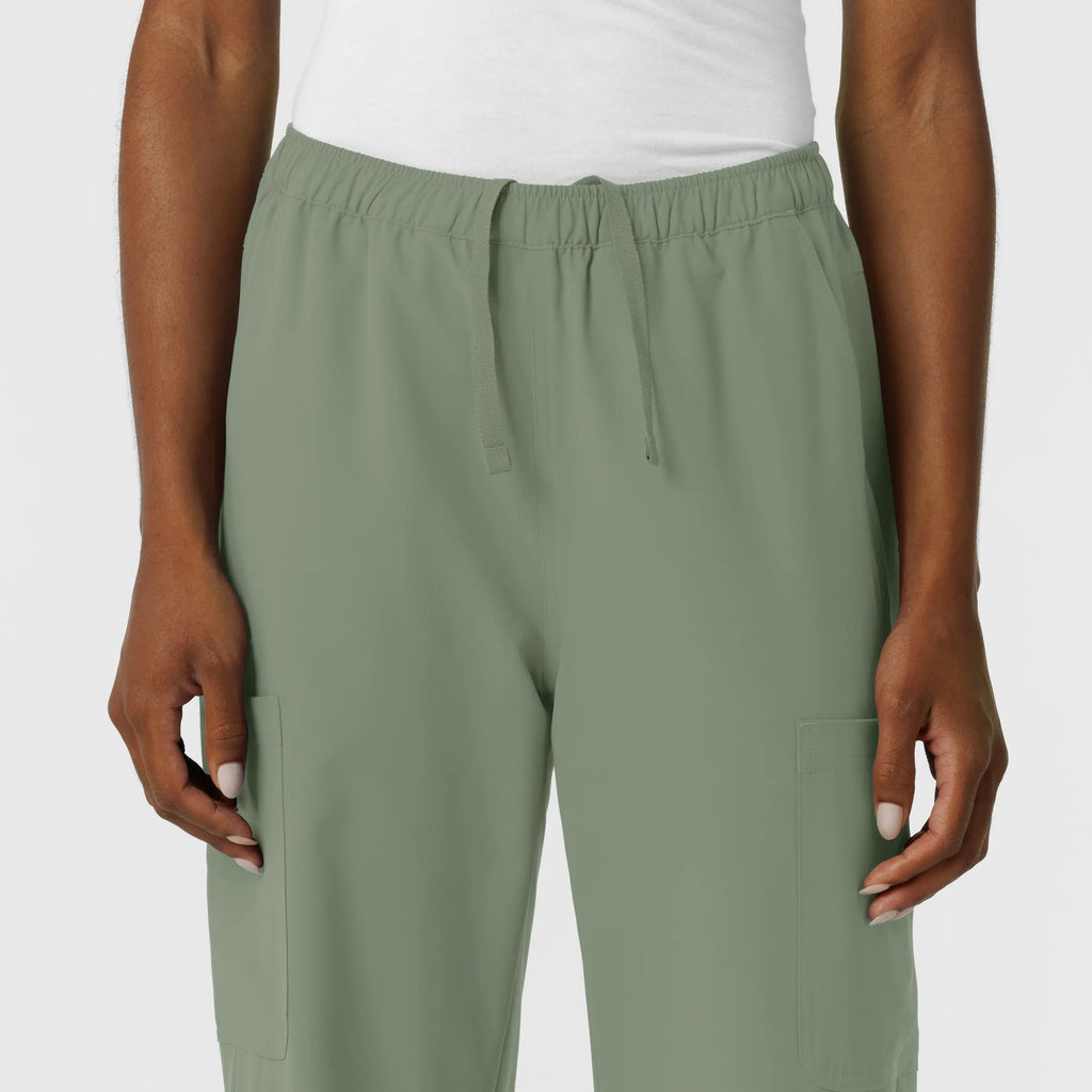 Wink Scrubs Women's NURTUR Straight Leg Cargo Scrub Pant Sage | scrub-supply.com