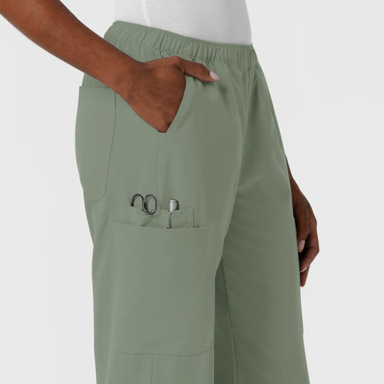 Wink Scrubs Women's NURTUR Straight Leg Cargo Scrub Pant Sage | scrub-supply.com