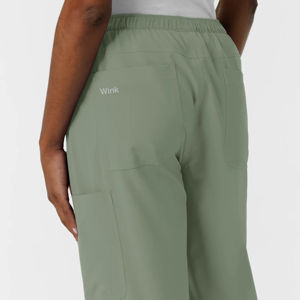 Wink Scrubs Women's NURTUR Straight Leg Cargo Scrub Pant Sage | scrub-supply.com