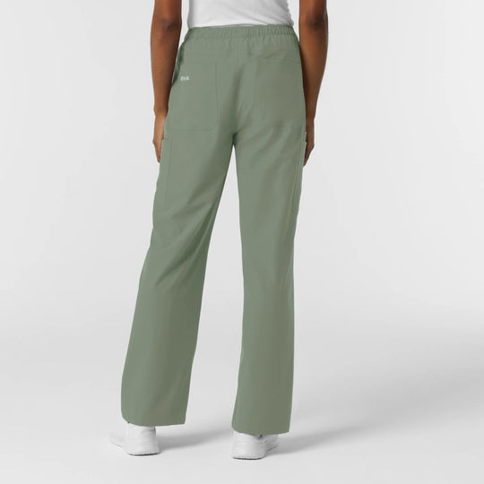 Wink Scrubs Women's NURTUR Straight Leg Cargo Scrub Pant Sage | scrub-supply.com